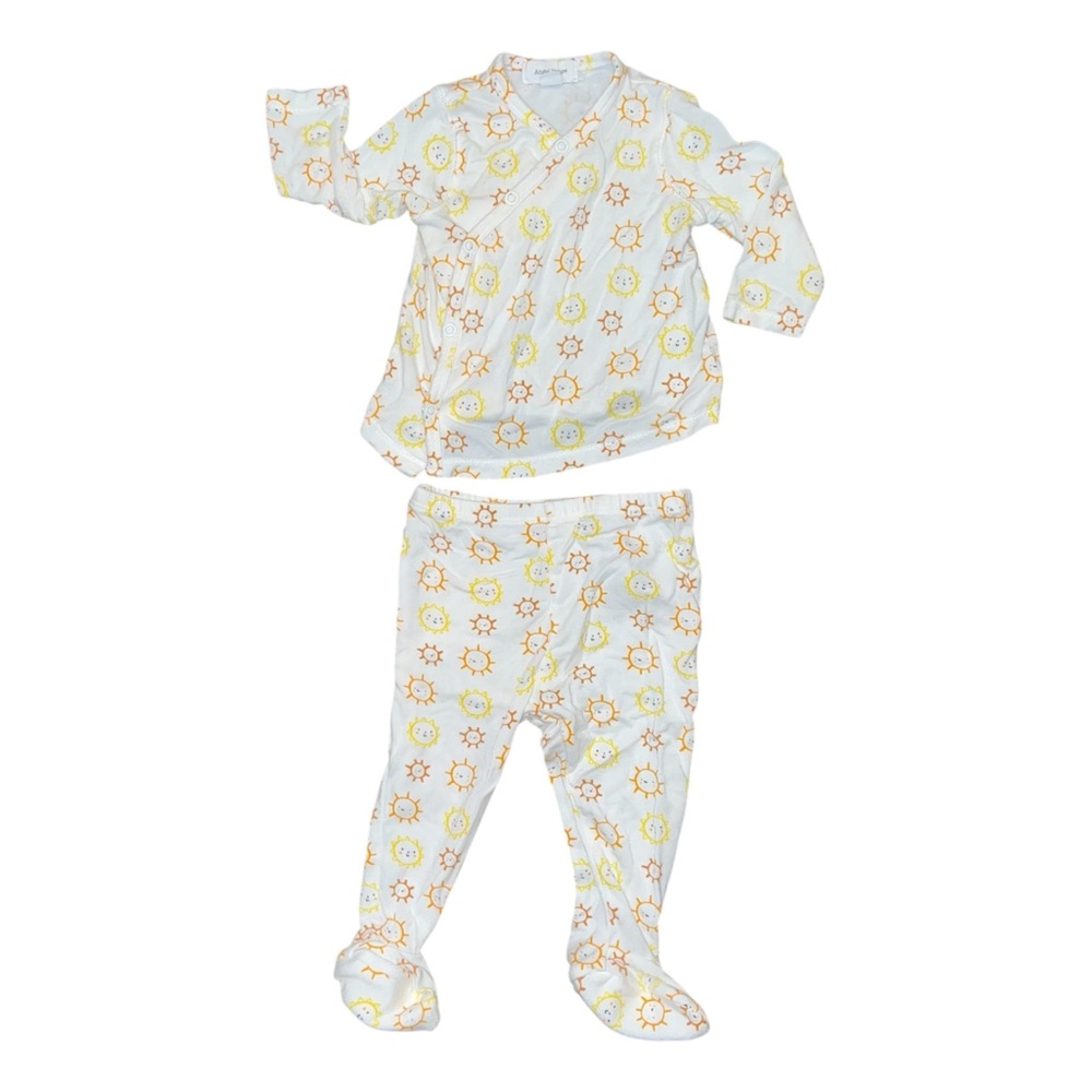 Angel Dear Bamboo Take Me Home Set With Footed Pants 0-3 Months Autumn Sunshine